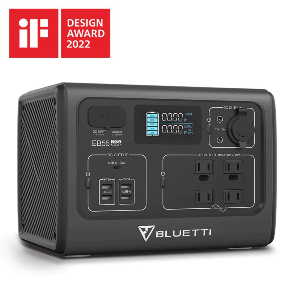 BLUETTI EB55 Portable Power Station | 700W 537Wh